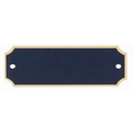 Blank Perpetual Plaque Plates with Gold Border (1" x 2-1/2")